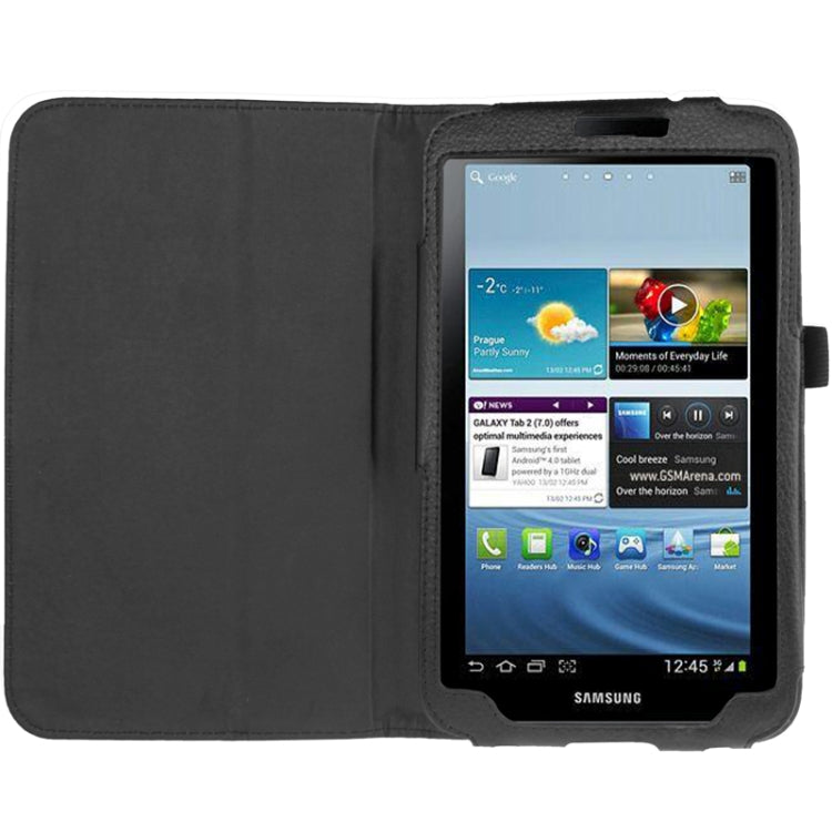 Litchi Texture Leather Case with Holder for Galaxy Tab 3 (8.0) / T3110 / T3100,