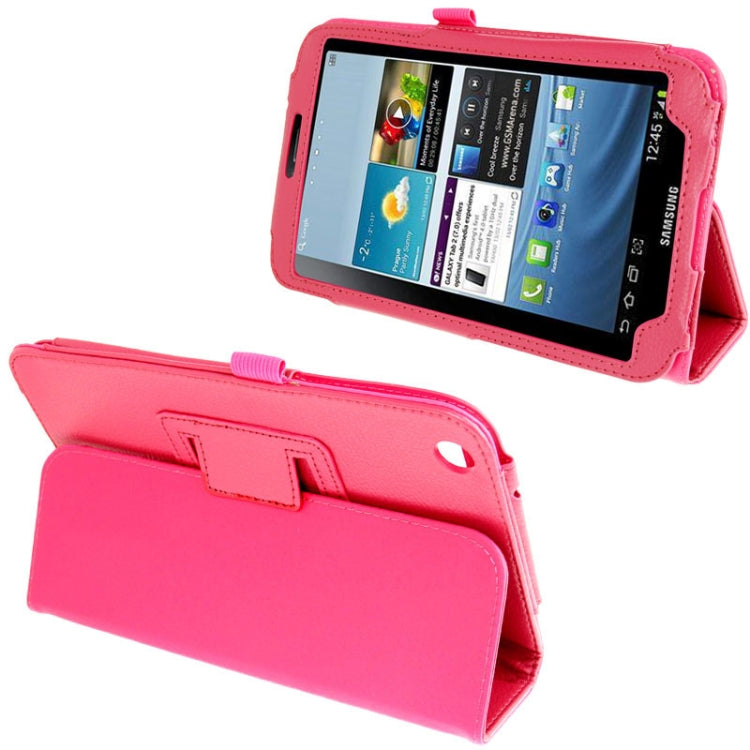 Litchi Texture Leather Case with Holder for Galaxy Tab 3 (8.0) / T3110 / T3100,