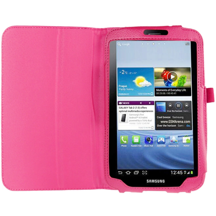 Litchi Texture Leather Case with Holder for Galaxy Tab 3 (8.0) / T3110 / T3100,