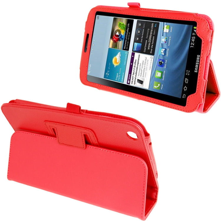 Litchi Texture Leather Case with Holder for Galaxy Tab 3 (8.0) / T3110 / T3100,