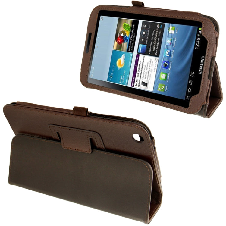 Litchi Texture Leather Case with Holder for Galaxy Tab 3 (8.0) / T3110 / T3100,