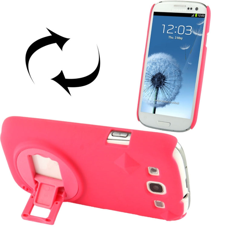 Anti-scratch Plastic Case with Rotation Angle Adjustment Viewing Holder for Galaxy S III / i9300