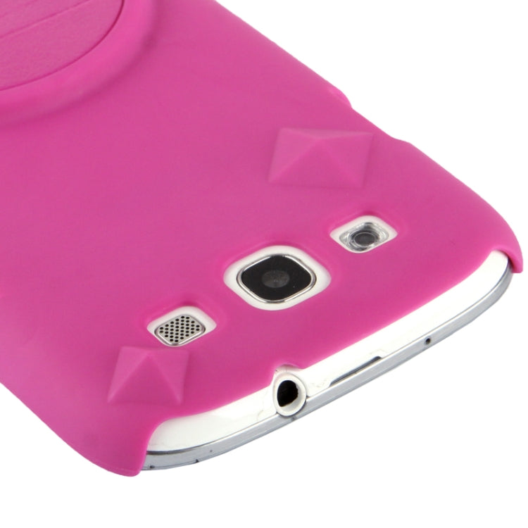 Anti-scratch Plastic Case with Rotation Angle Adjustment Viewing Holder for Galaxy S III / i9300