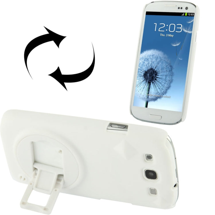 Anti-scratch Plastic Case with Rotation Angle Adjustment Viewing Holder for Galaxy S III / i9300