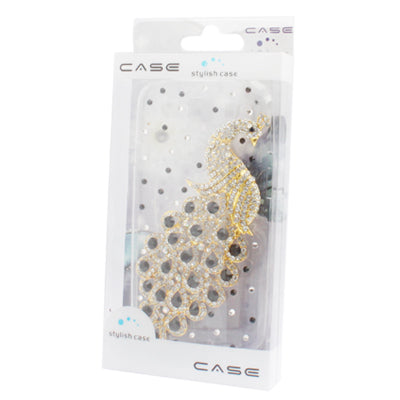 Peacock Pattern Diamond Encrusted Plastic Case for Galaxy SIII / i9300