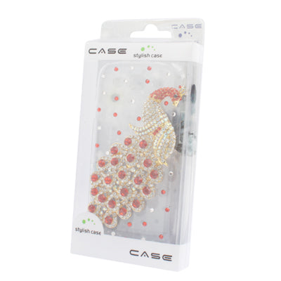 Peacock Pattern Diamond Encrusted Plastic Case for Galaxy SIII / i9300