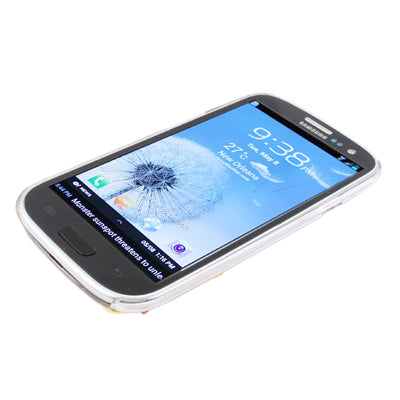 Peacock Pattern Diamond Encrusted Plastic Case for Galaxy SIII / i9300