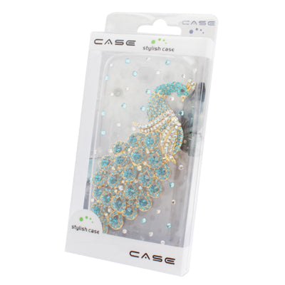 Peacock Pattern Diamond Encrusted Plastic Case for Galaxy SIII / i9300