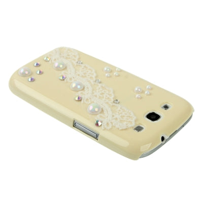 Lace Pearl Diamond Encrusted Plastic Case for Galaxy SIII / i9300