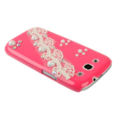 Lace Pearl Diamond Encrusted Plastic Case for Galaxy SIII / i9300