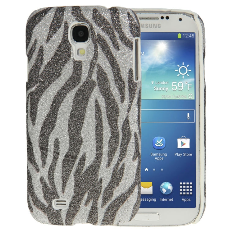 Crystal Frosted Zebra Pattern Plastic Case for Galaxy S IV / i9500
