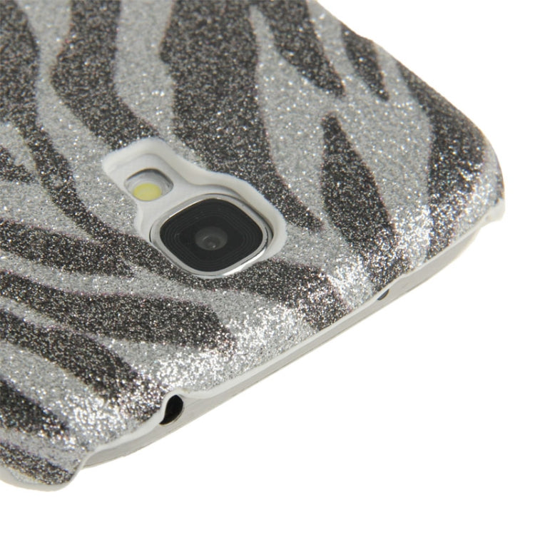 Crystal Frosted Zebra Pattern Plastic Case for Galaxy S IV / i9500