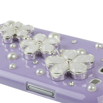 Cherry Pearl Diamond Encrusted Plastic Case for Galaxy SIII / i9300
