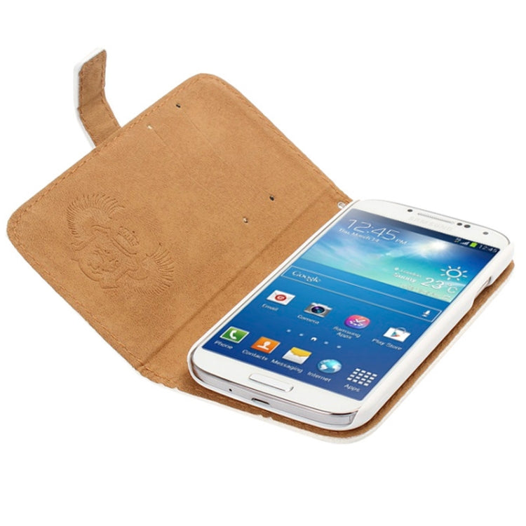 DIY 3D Bowknot Tassel Diamond Encrusted Leather Case with Credit Card Slots for Galaxy S IV / i9500