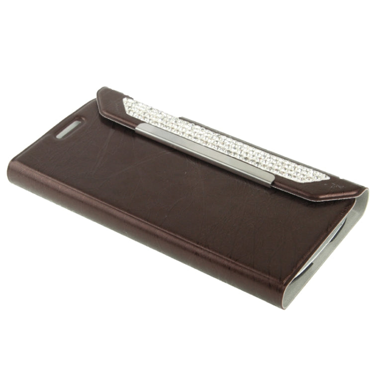 Wallet Style Diamond Encrusted Roots Texture Horizontal Flip Leather Case for Galaxy SIII / i9300