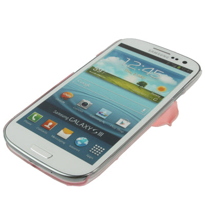 3D Pearl Agate Flowers Diamond Encrusted Plastic Hard Case Cover for Galaxy SIII / i9300(Transparent)