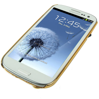 Peacock Diamond Encrusted Gold Plate Plastic Case for Galaxy SIII / i9300