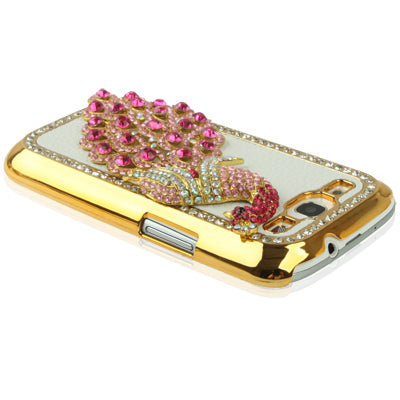 Peacock Diamond Encrusted Gold Plate Plastic Case for Galaxy SIII / i9300