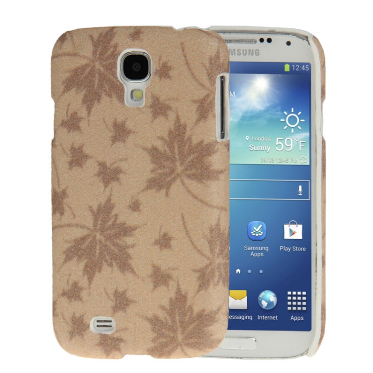 Crystal Frosted Maple Leaves Pattern Plastic Case for Galaxy S IV mini / i9190