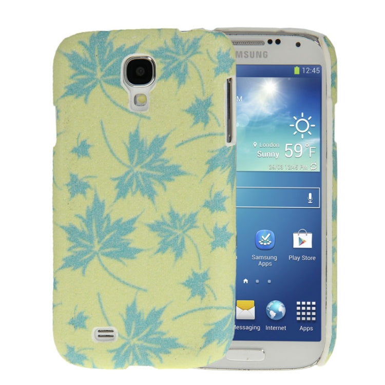 Crystal Frosted Maple Leaves Pattern Plastic Case for Galaxy S IV mini / i9190