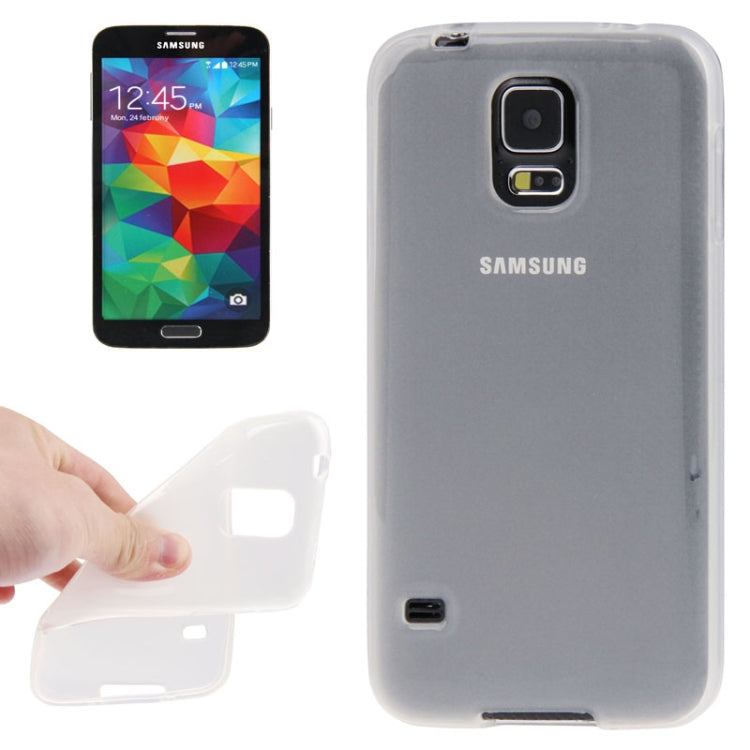 Smooth Surface Translucent TPU Case with Frosted Inner Layer for Galaxy S5 / G900 (White)