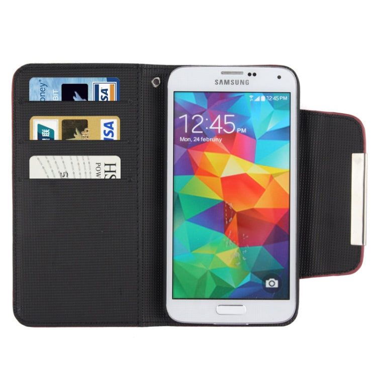 Flip Frosted Leather Case with Card Slots & Lanyard for Galaxy S5 / G900
