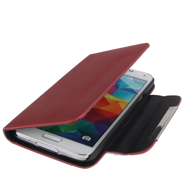 Flip Frosted Leather Case with Card Slots & Lanyard for Galaxy S5 / G900