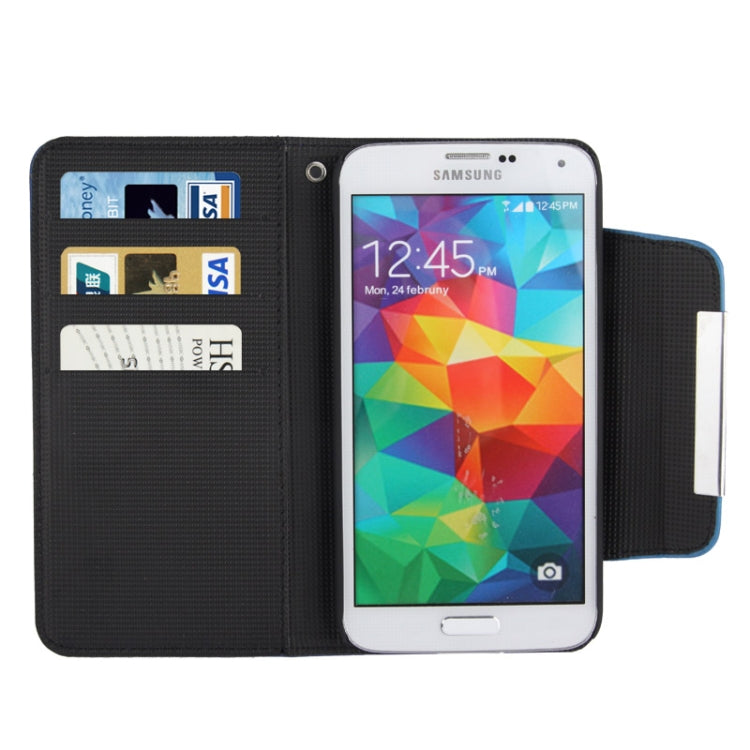 Flip Frosted Leather Case with Card Slots & Lanyard for Galaxy S5 / G900