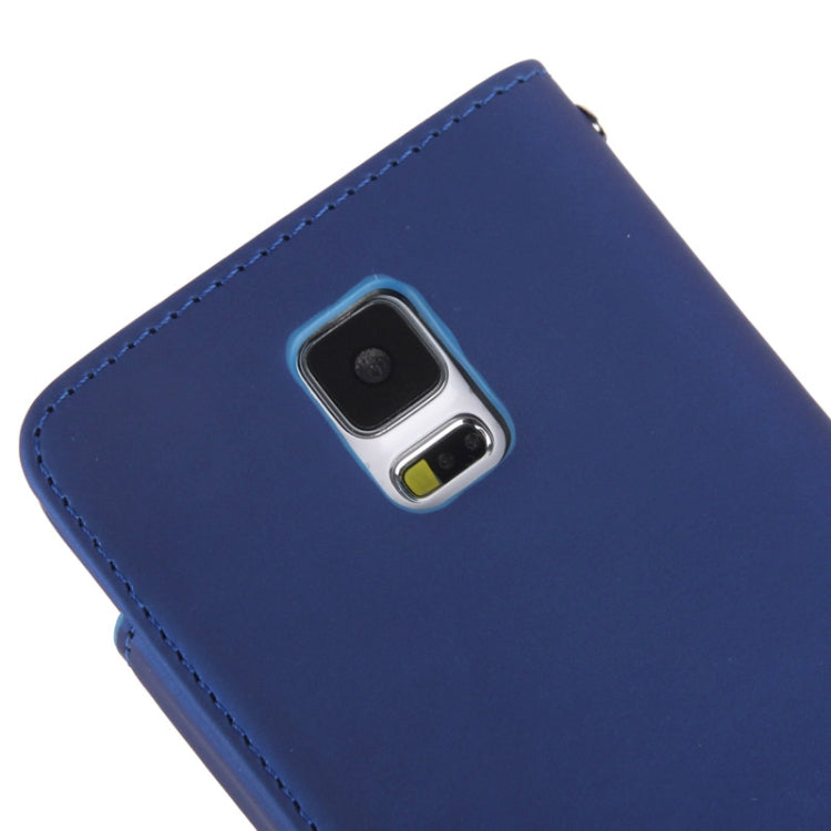 Flip Frosted Leather Case with Card Slots & Lanyard for Galaxy S5 / G900