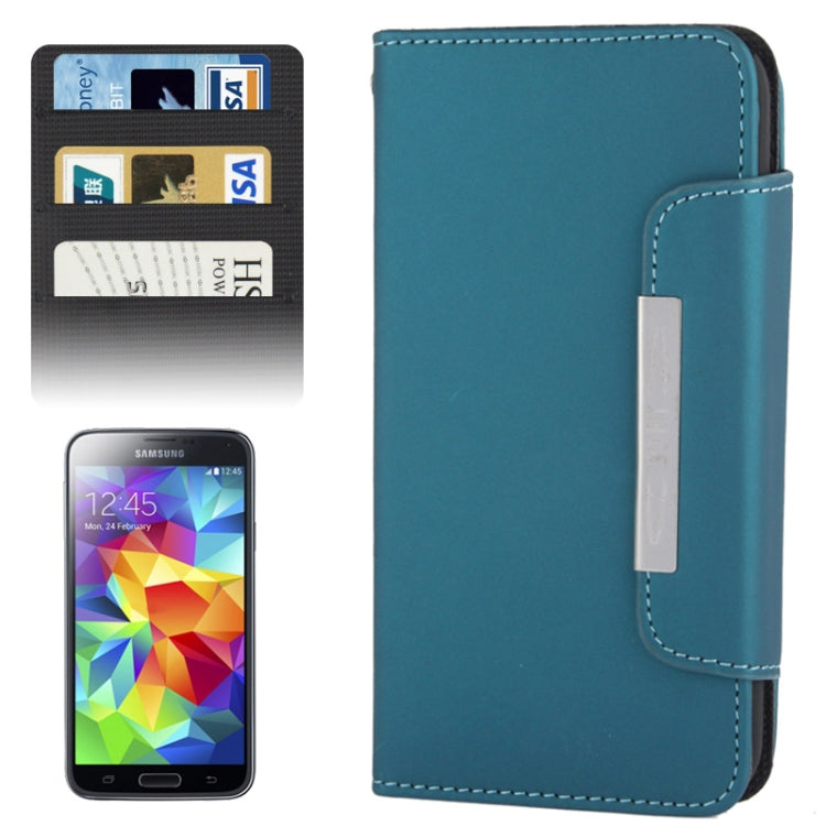 Flip Frosted Leather Case with Card Slots & Lanyard for Galaxy S5 / G900