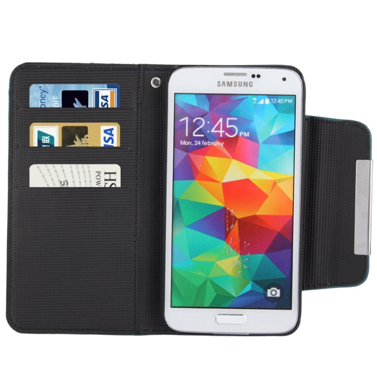 Flip Frosted Leather Case with Card Slots & Lanyard for Galaxy S5 / G900