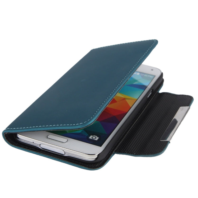 Flip Frosted Leather Case with Card Slots & Lanyard for Galaxy S5 / G900