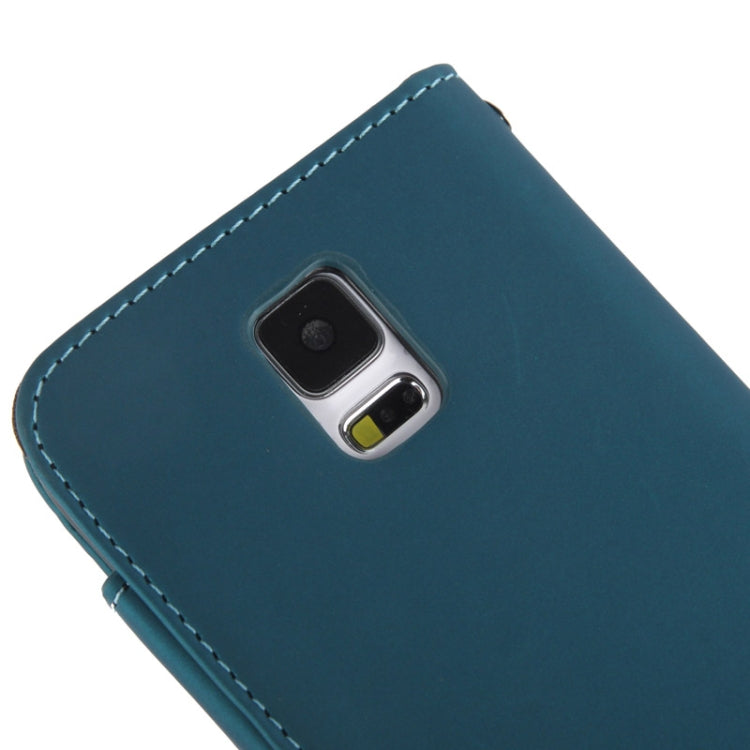 Flip Frosted Leather Case with Card Slots & Lanyard for Galaxy S5 / G900