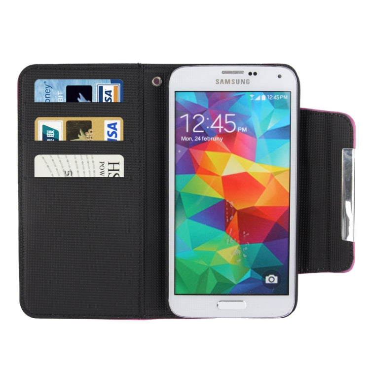 Flip Frosted Leather Case with Card Slots & Lanyard for Galaxy S5 / G900