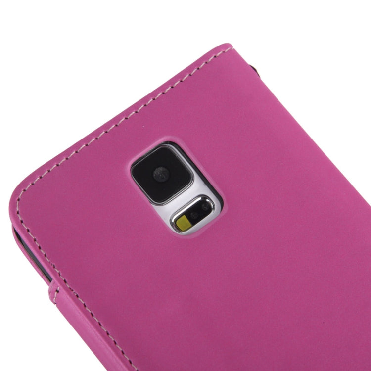 Flip Frosted Leather Case with Card Slots & Lanyard for Galaxy S5 / G900