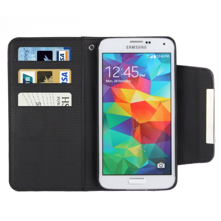 Flip Frosted Leather Case with Card Slots & Lanyard for Galaxy S5 / G900
