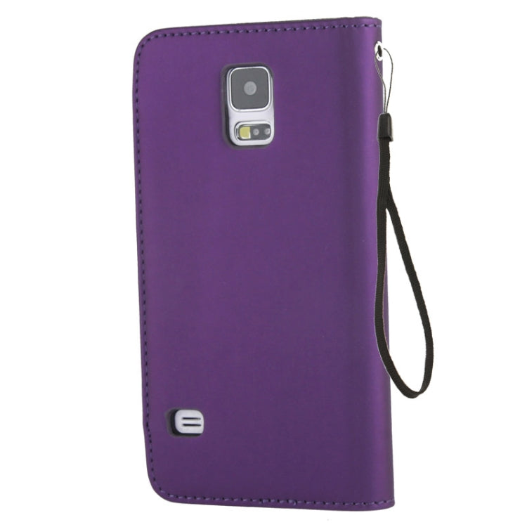 Flip Frosted Leather Case with Card Slots & Lanyard for Galaxy S5 / G900