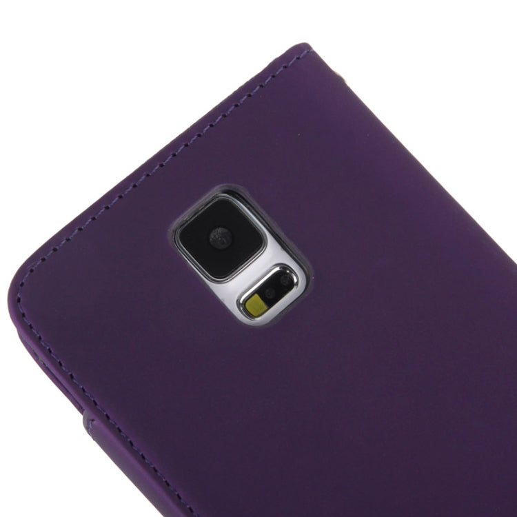 Flip Frosted Leather Case with Card Slots & Lanyard for Galaxy S5 / G900