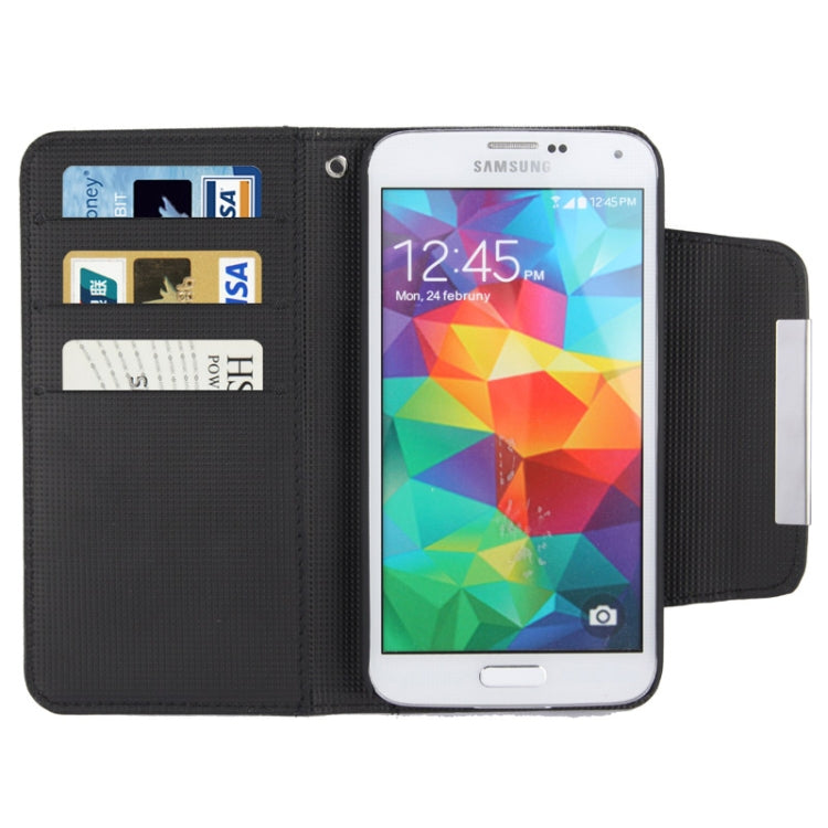 Flip Frosted Leather Case with Card Slots & Lanyard for Galaxy S5 / G900