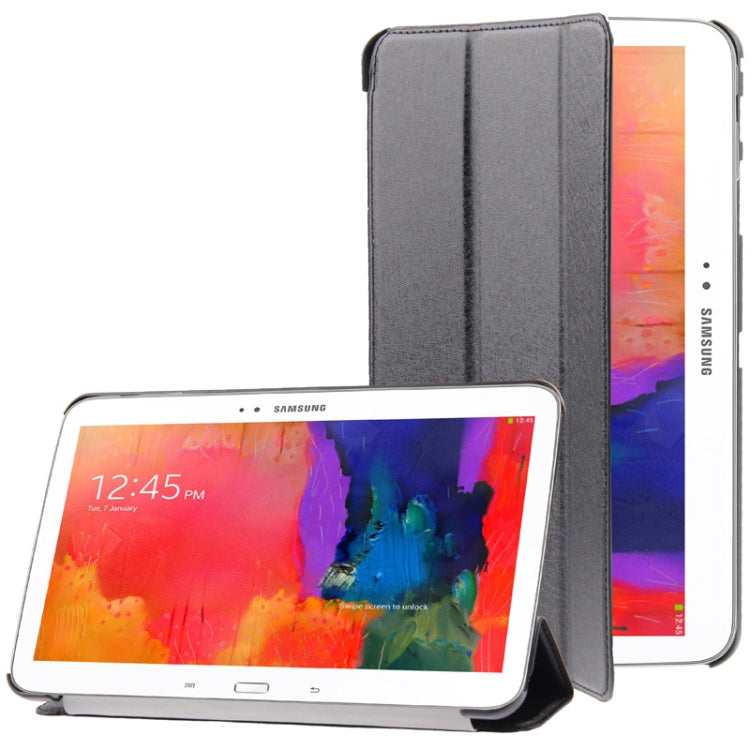 3-folding Hairline Texture Leather Case with Holder for Galaxy Tab Pro 8.4 / T320