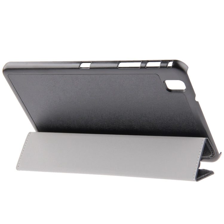 3-folding Hairline Texture Leather Case with Holder for Galaxy Tab Pro 8.4 / T320