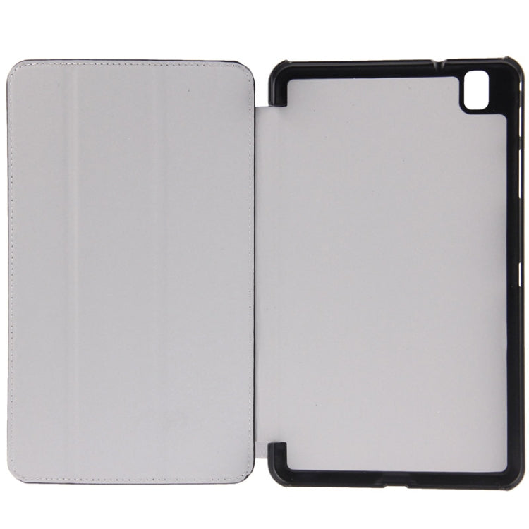 3-folding Hairline Texture Leather Case with Holder for Galaxy Tab Pro 8.4 / T320