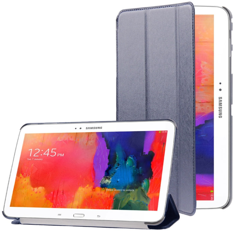 3-folding Hairline Texture Leather Case with Holder for Galaxy Tab Pro 8.4 / T320