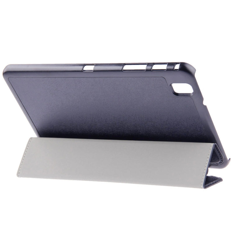 3-folding Hairline Texture Leather Case with Holder for Galaxy Tab Pro 8.4 / T320