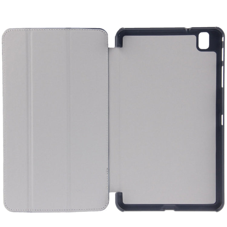 3-folding Hairline Texture Leather Case with Holder for Galaxy Tab Pro 8.4 / T320