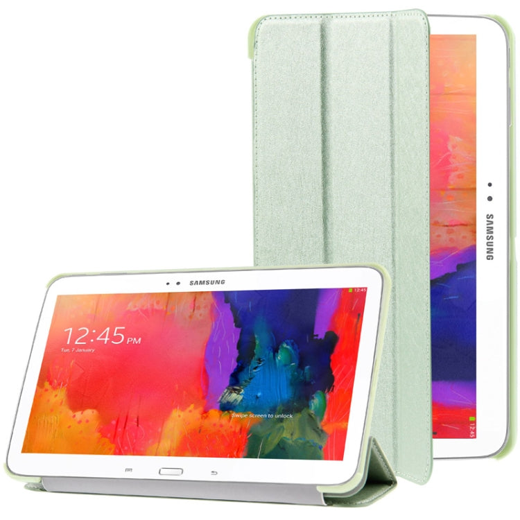 3-folding Hairline Texture Leather Case with Holder for Galaxy Tab Pro 8.4 / T320
