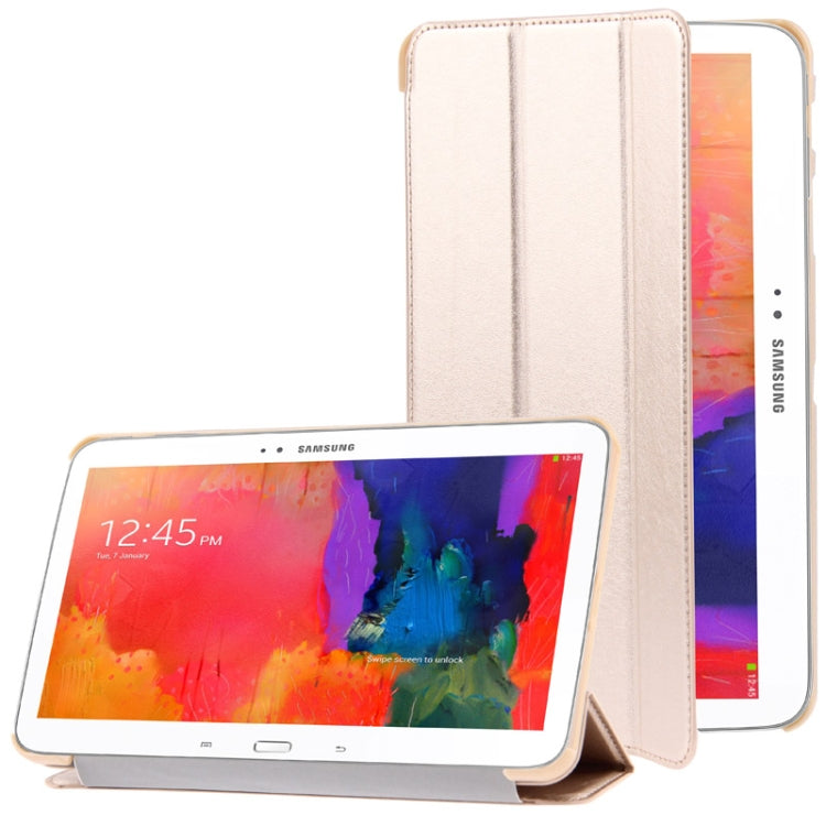3-folding Hairline Texture Leather Case with Holder for Galaxy Tab Pro 8.4 / T320