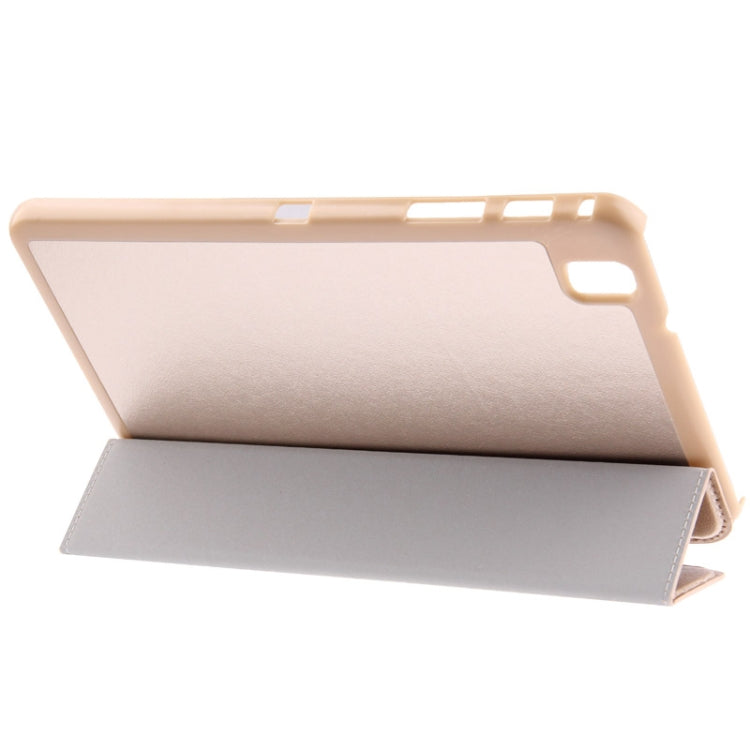 3-folding Hairline Texture Leather Case with Holder for Galaxy Tab Pro 8.4 / T320