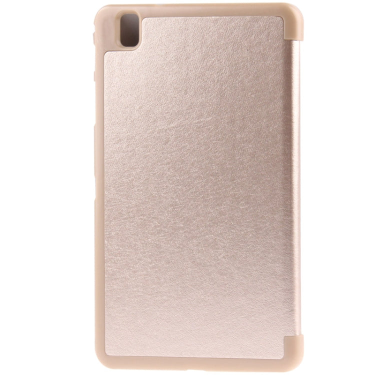 3-folding Hairline Texture Leather Case with Holder for Galaxy Tab Pro 8.4 / T320