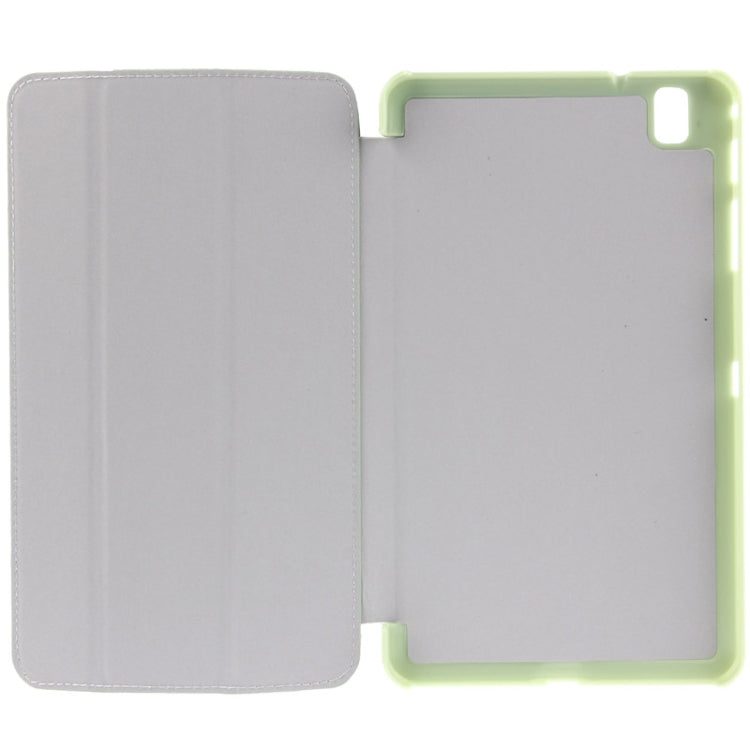 3-folding Hairline Texture Leather Case with Holder for Galaxy Tab Pro 8.4 / T320